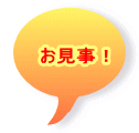 お見事!