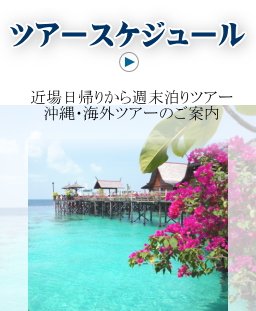 近場日帰りから週末泊まりツアー沖縄・海外ツアーのご案内