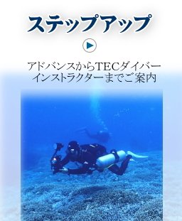 アドバンスからTECダイバーインストラクターまでご案内