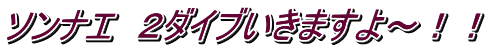 ソンナエ　２ダイブいきますよ～！！