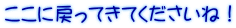 ここに戻ってきてくださいね！