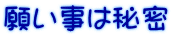 願い事は秘密