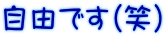 自由です(笑)