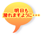 明日も 潜れますように・・・