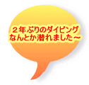 ２年ぶりのダイビング なんとか潜れました～