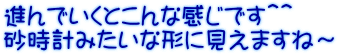 進んでいくとこんな感じです＾＾ 砂時計みたいな形に見えますね～