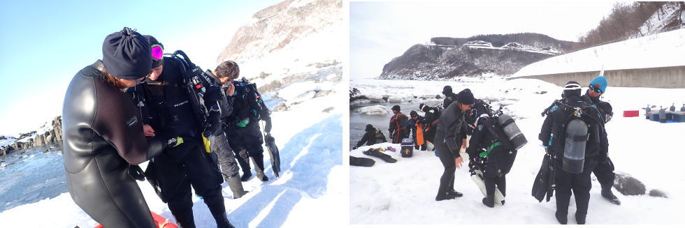 知床流氷ダイビング