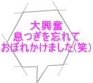 大興奮 息つぎを忘れて おぼれかけました(笑)