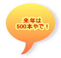 来年は 500本やで！